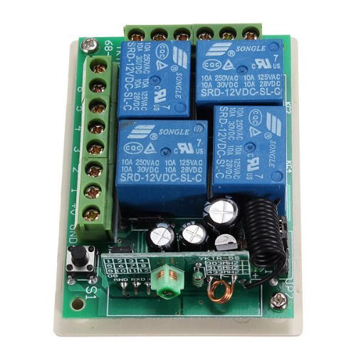 New 4 CH Receiver Transmitter Wireless Remote Control Switch 12V 315MHz by Bcn N2