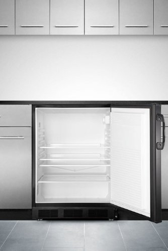 Summit FF7BBIADA: ADA compliant auto defrost all-refrigerator in black for built-in commercial use N2