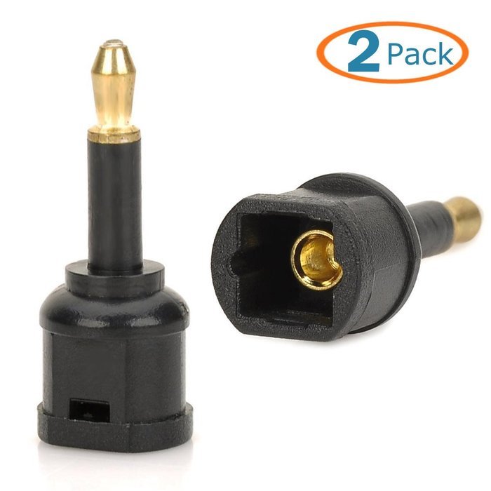 HTTX Female to Female Optical Toslink Digital Audio Extension Cable Coupler Connector Adapter, 2-Pack N2