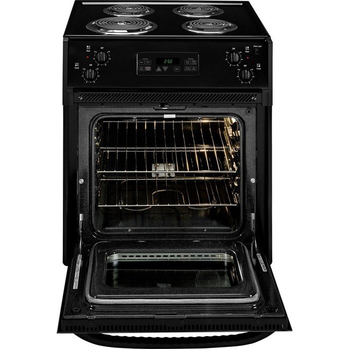 GE JM250DFBB 27" Black Drop-In Electric Coil Range N4