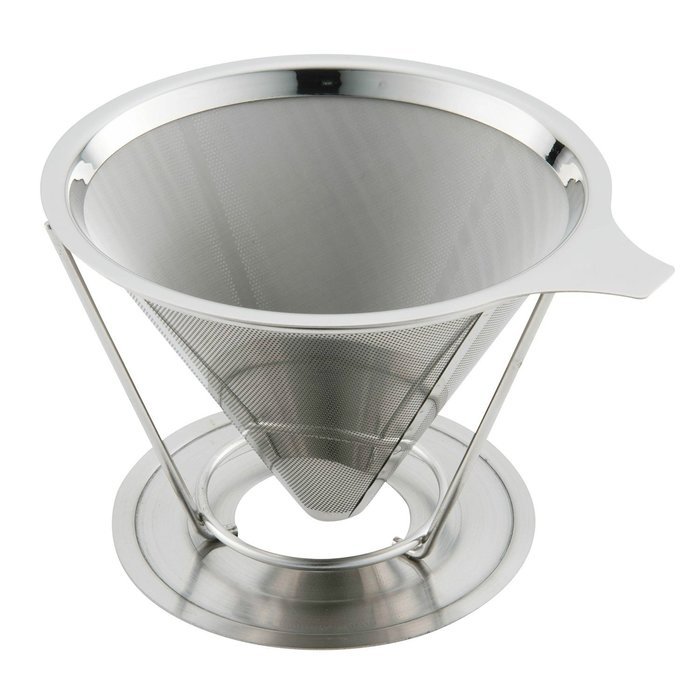 Agile-shop Bracket Coffee Dripper Stainless Steel - Reusable Pour Over Filter Cone - Best For Large Single Serve... N5