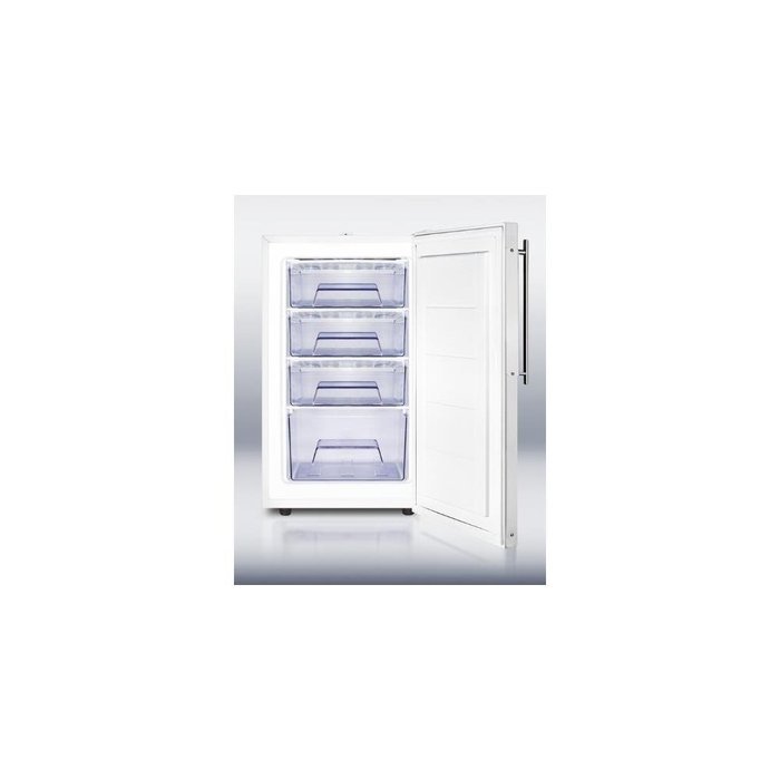 Summit FS407LBIFRADA: ADA Compliant 20" wide built-in undercounter all-freezer, -20(degree) C capable with a lock...