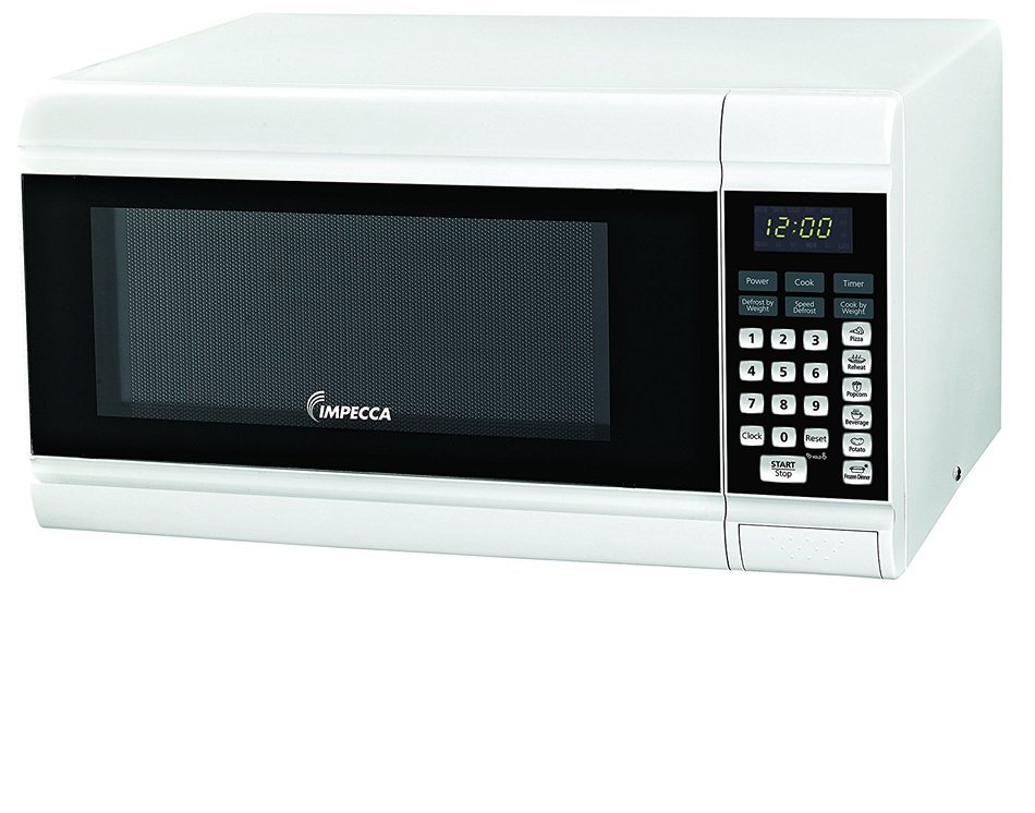 Impecca CM0991W Countertop Microwave Oven 900W Power, White, 0.9 cu. ft.