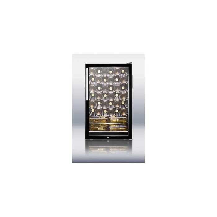 Summit SWC525LBI7HVADA: Commercially listed ADA compliant 20" wide wine cellar for built-in use, with lock, digital... N3
