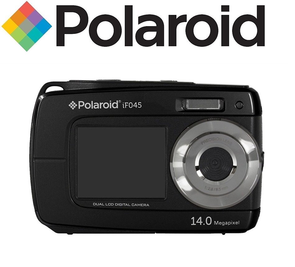 Polaroid 14 MP Waterproof Digital Camera w/ 2.7"+1.8" TFT Dual Display, Colors May Vary N2