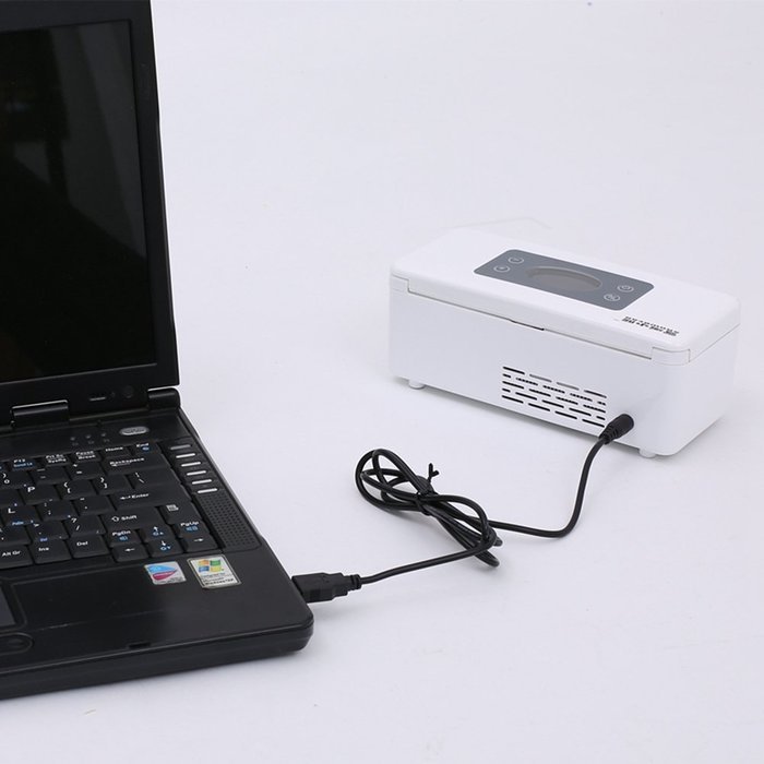 TOPCHANCES Portable 100-240V Insulin Cooler 2~25&deg;C Portable Snow Bear 100-240V Refrigerated Box Drug Reefer Car... N2