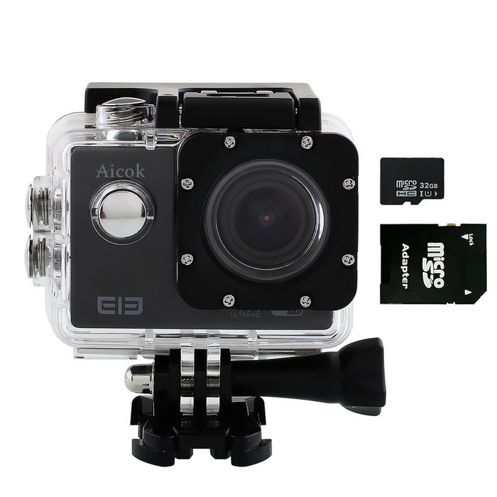 Aicok 4K WIFI Sport Action Camera (32GB Micro SD Card) 170 Degree Wide Angle Lens 2.0" LCD 16MP FHD 1080P Sports...
