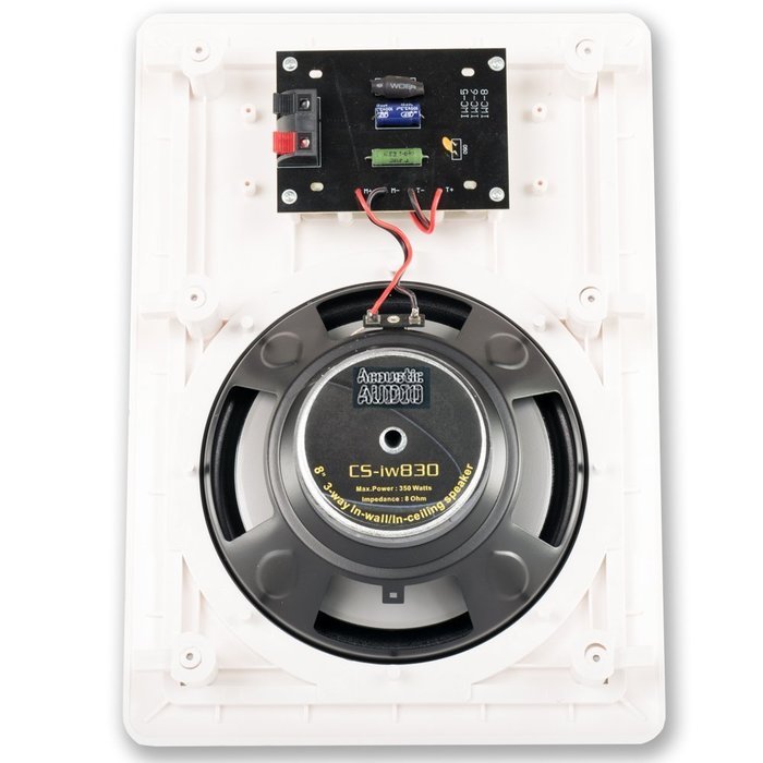 Acoustic Audio CS-IW830 In Wall 8" Speaker 3 Way Home Theater 4 Pair Pack 2800 Watt CS-IW830-4PR N3
