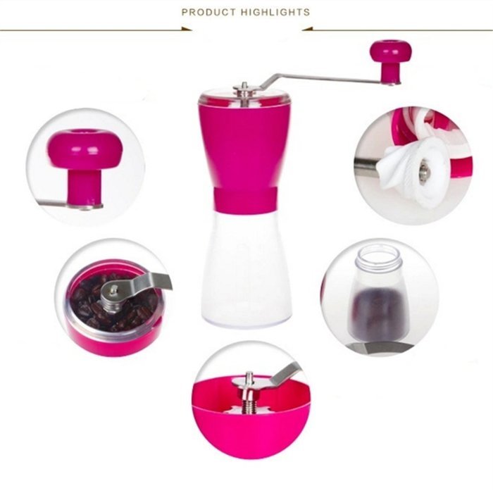 Manual Coffee Grinder Conical Burr Mill for Precision Brewing Brushed Stainless Steel Handheld Ceramc Grinding...