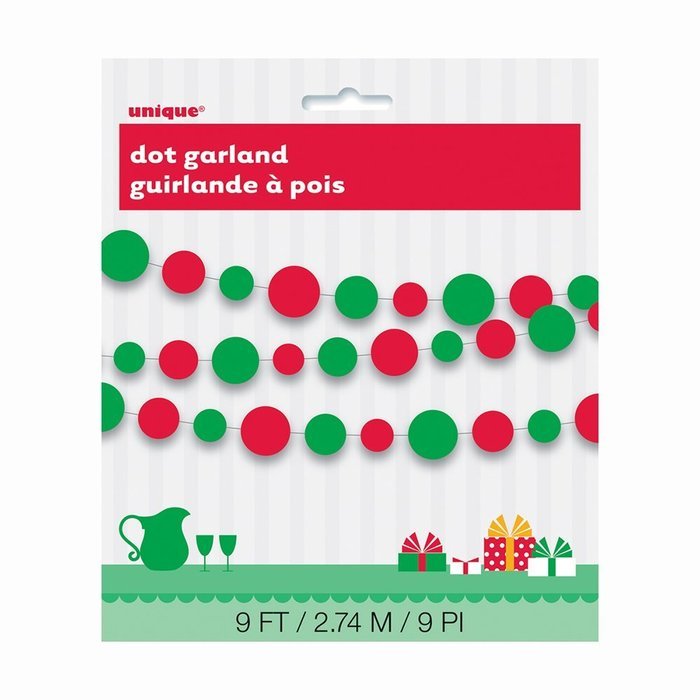 Red and Green Polka Dot Holiday Cupcake Kit for 24 N2