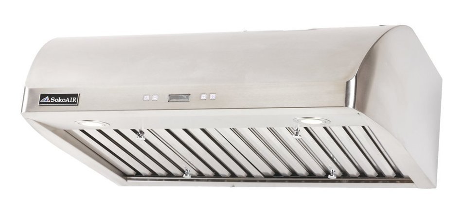 30" SokoAir SK-UC2510 STAINLESS STEEL UNDER CABINET RANGE HOOD
