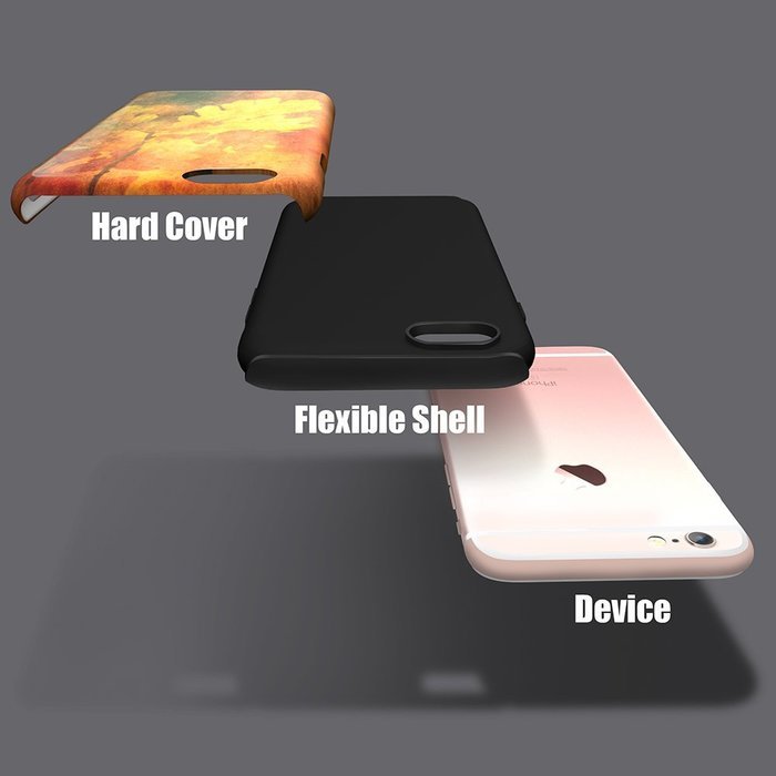 iPhone 6S Case, ZEBEC iPhone 6 Designer Pattern case [Shockproof]-[Dual Layer] Protective Slim Dual Hard Case... N40