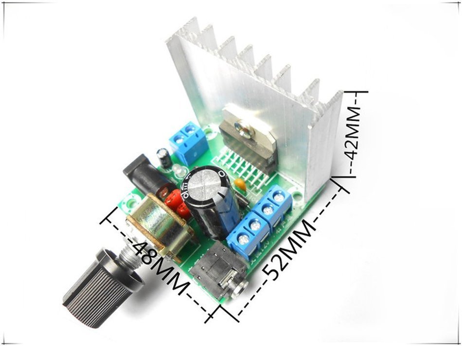 Qianson AC 7-18V / DC 5V-12V TDA7297 2x 15W Audo Power Amplifier Board ...