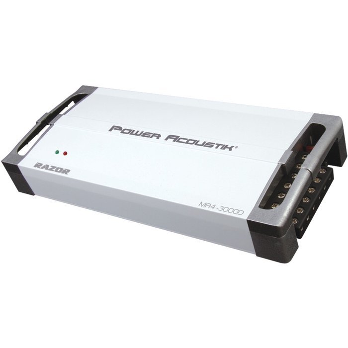 Power Acoustik RZ4 3000D Razor Series Class D Full-Range & Monoblock Amp 4 Channels, 3,000 Watts Max