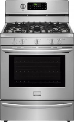 Frigidaire FGGF3060SF 30" Gas Freestanding Range with 5 Burners, Sealed Burner, Warming Drawer, 5 cu.ft. Primary... N2