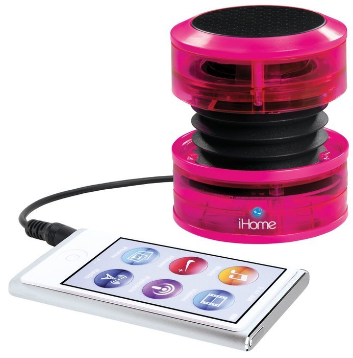 iHome Rechargeable Mini Portable Speaker, with Vacuum Bass Speaker Technology, and USB Plug for Charging Speaker...