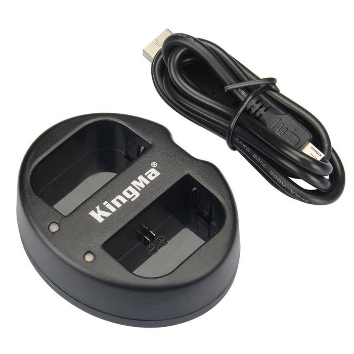 Andoer KingMa Dual 2-Channel ENEL14 Battery Charger for Nikon D3100 D3200 D5100 P7100 P7000 N4
