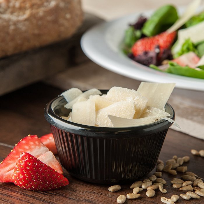 Carlisle S28203 Melamine Fluted Ramekin, 3 oz Capacity, 1.43" Height, Black (Case of 48) N3