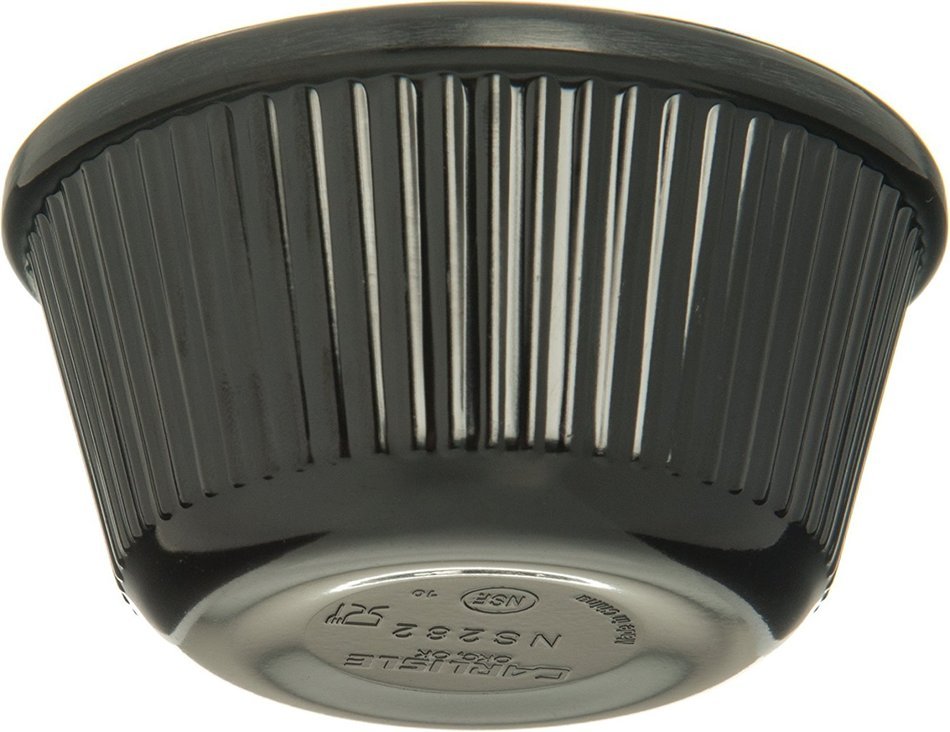 Carlisle S28203 Melamine Fluted Ramekin, 3 oz Capacity, 1.43" Height, Black (Case of 48) N4