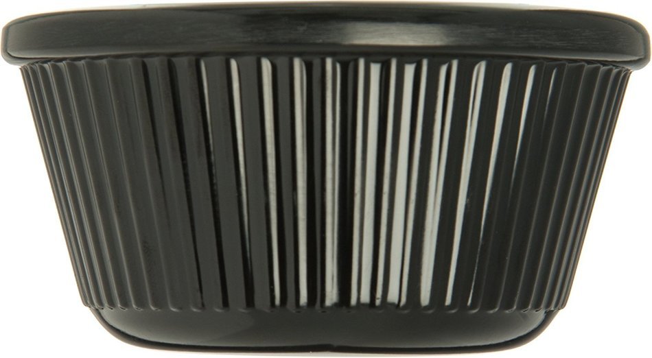 Carlisle S28203 Melamine Fluted Ramekin, 3 oz Capacity, 1.43" Height, Black (Case of 48) N6
