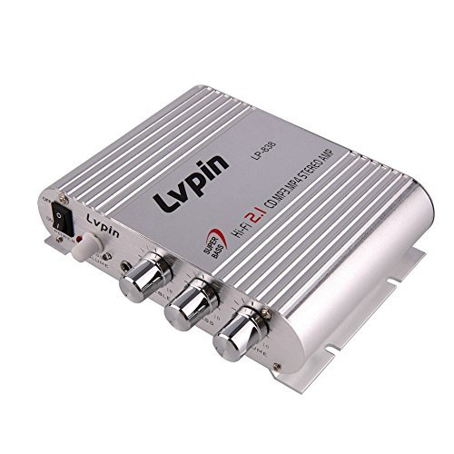 Mini Hi-Fi Car Amplifier Booster 12V 200W CD Radio MP3 Stereo for Motorcycle Home Audio Stereo Bass Speaker