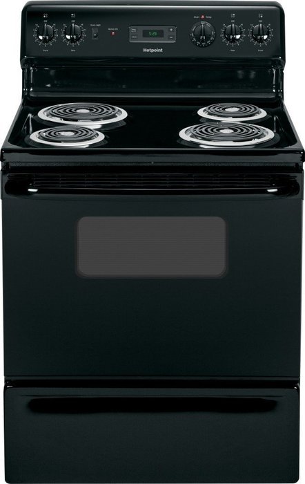 HOTPOINT GIDDS-53-6567 Hotpoint 30" 5 cu. ft. Free-Standing Electric Range, Black - 53-6567