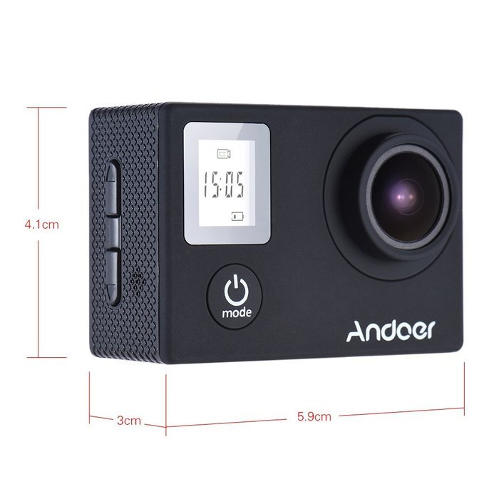 Andoer 4K 30fps/1080P 60fps Full HD 16MP Action Camera Waterproof 30m WiFi 2.0"LCD Sports Helmet Bike DV Cam Camcorder... N14