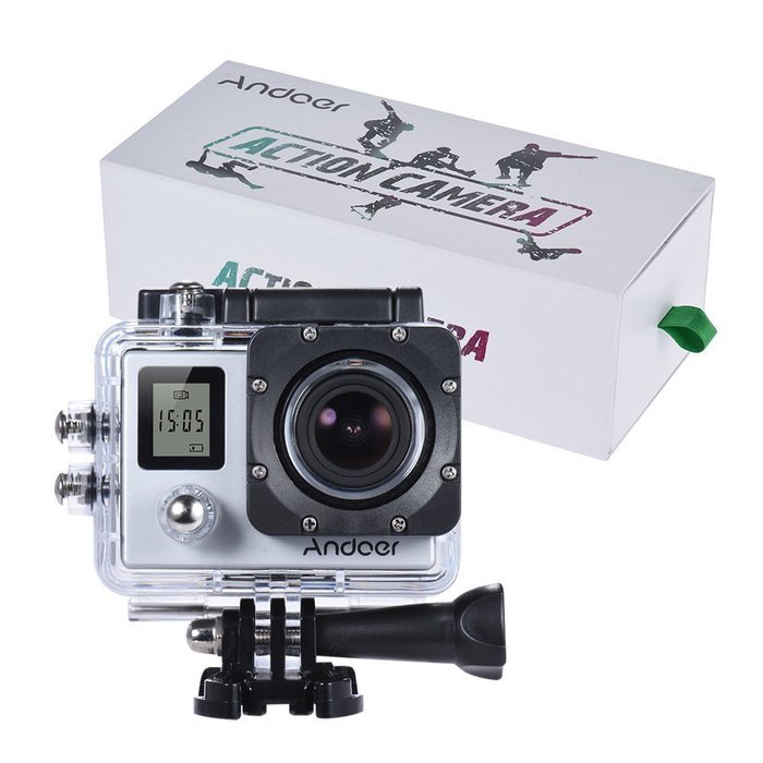 Andoer 4K 30fps/1080P 60fps Full HD 16MP Action Camera Waterproof 30m WiFi 2.0"LCD Sports Helmet Bike DV Cam Camcorder... N16