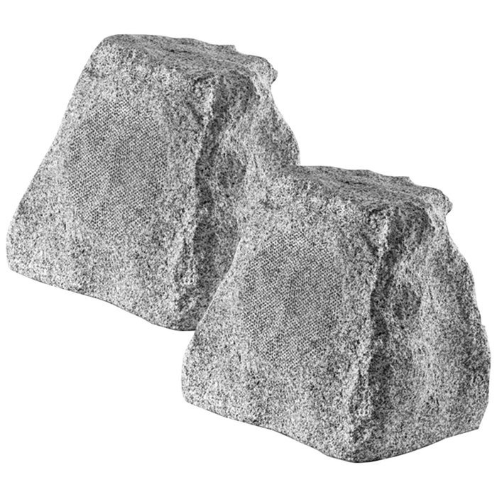 OSD Audio RX550 5.25-inch 2-Way Outdoor 100-Watt Rock Speaker Pair, White Granite