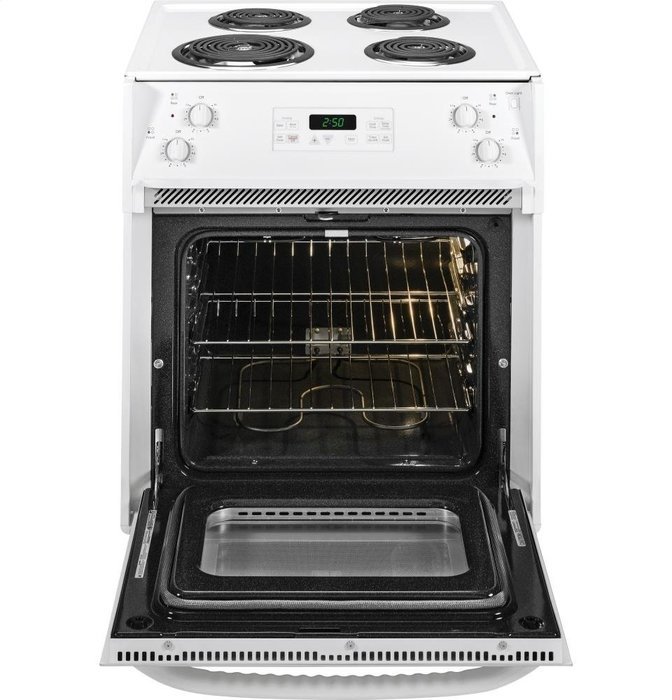 GE JM250DFWW 27" White Drop-In Electric Coil Range N3