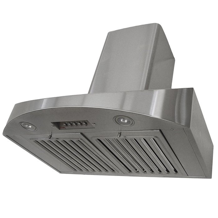 KOBE Range Hoods CHX3830SQBD-WM-3 Contemporary Brillia 30" Wall Mount Range Hood, 3-Speed, 400 CFM, LED Lights... N4