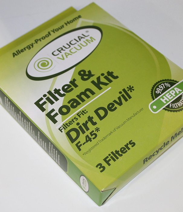 2 Dirt Devil F45 HEPA Canister Filters, Fit Dirt Devil Vacuum Cleaner F45, Pets Canister Vacuum SD40000, & EZ... N3