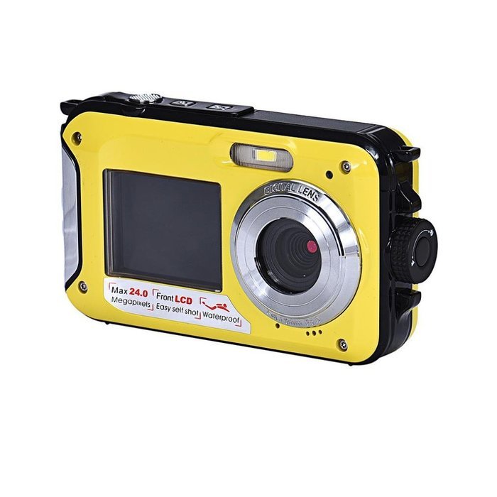 Hotkey Double Screen Waterproof Camera 24MP 16x Digital Zoom Dive Camera Perfect for Home or Outdoor Use N6