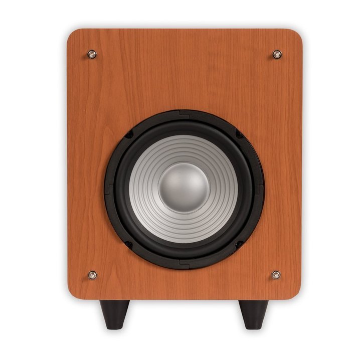 Acoustic Audio CSPS65-C Home Theater 6.5" Powered Subwoofer Cherry Front Firing Sub N3
