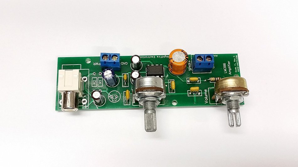 LM386 Audio Amplifier Kit (RCA IN/ 2 Pin OUT)