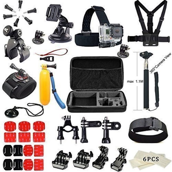 YFY 19-In-1 Basic Outdoor Sports Accessories Kit for GoPro Hero Cameras N6