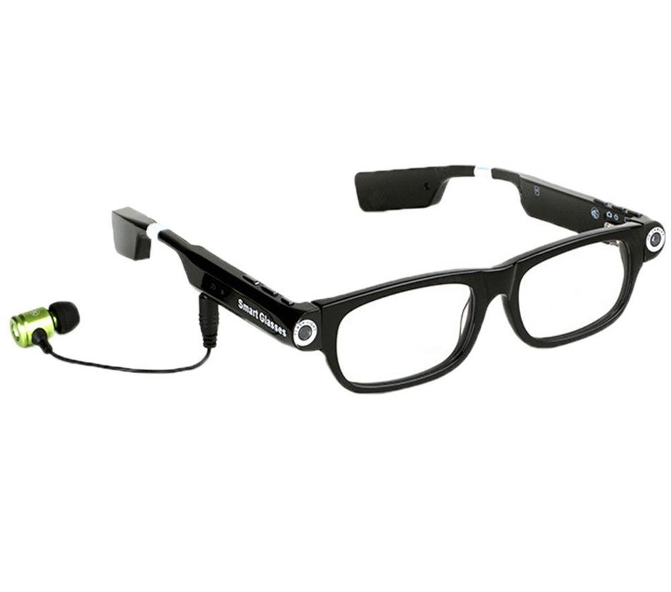 niceEshop(TM) Wearable Video Camera Glasses with Bluetooth Headset & Drive Safe Assist (Black)