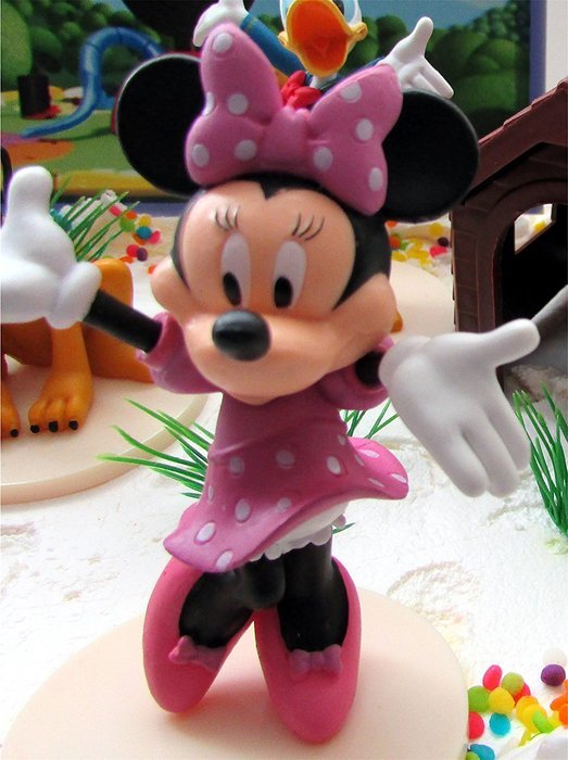 Mickey Mouse Clubhouse Birthday Cake Topper Featuring Mickey Mouse, Minnie Mouse, Donald Duck, Daisy Duck, Goofy...