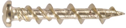 The Hillman Group 42004 3/16-Inch by 1-1/4-Inch WallDog Pan Head Phillip Screw, Brass by The Hillman Group