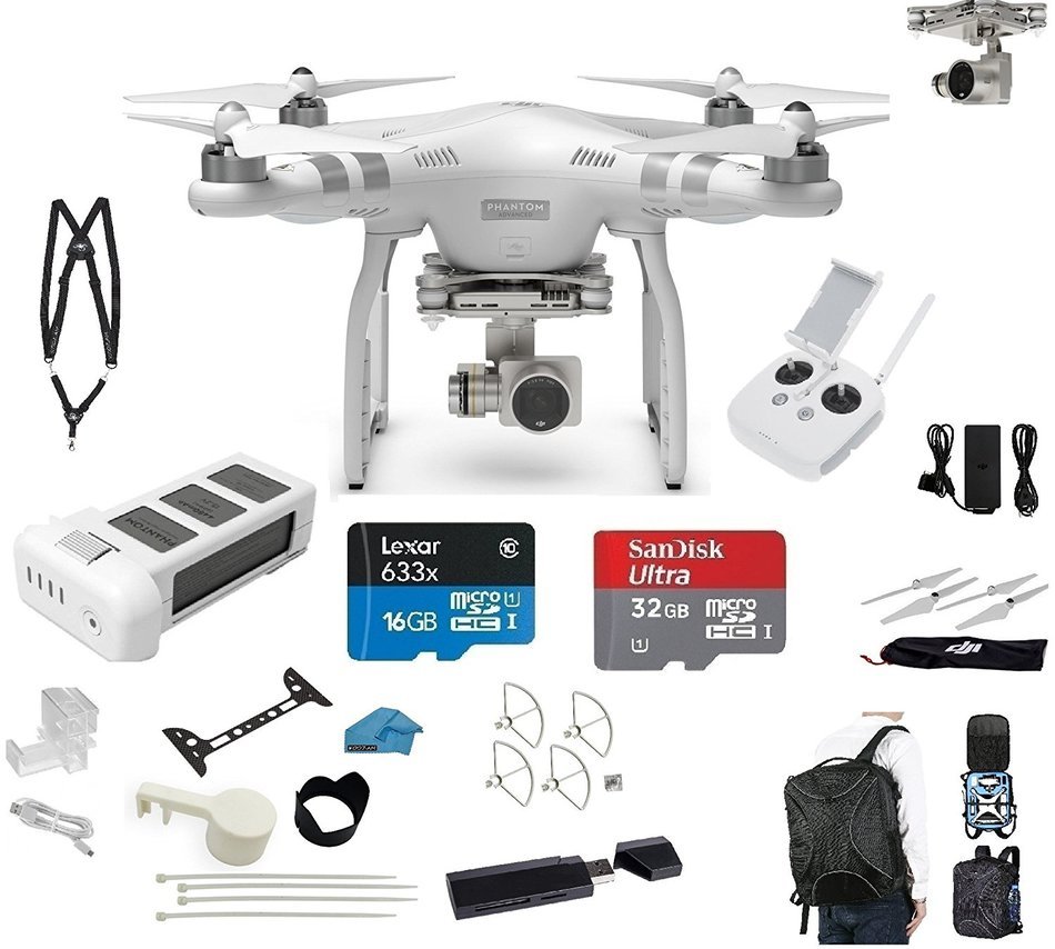 DJI Phantom 3 Advanced Quadcopter Drone with 2.7K HD Camera EVERYTHING YOU NEED Kit, 32GB Class 10 Micro SD Card... N2