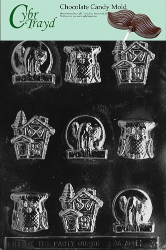Cybrtrayd H003 Halloween Chocolate Candy Mold, Assorted with Owl