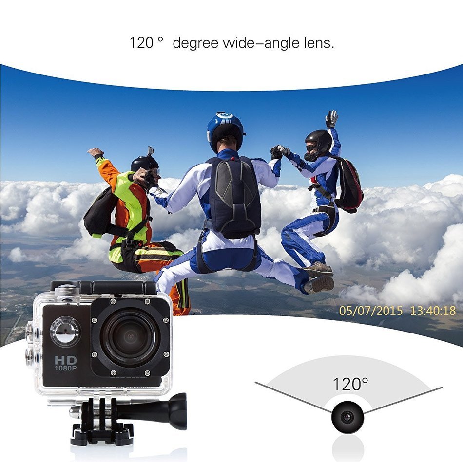 CCbetter Sports Action Camera CS710 12MP 1080P 120 Degree Wide-angle Lens Waterproof Diving Video DVR N7