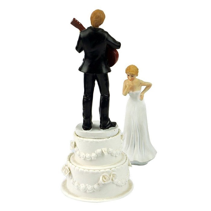 GSPORT Wedding Cake Toppers Bride and Groom Resin Dolls Wedding Decoration 20 pieces Design (K) N21