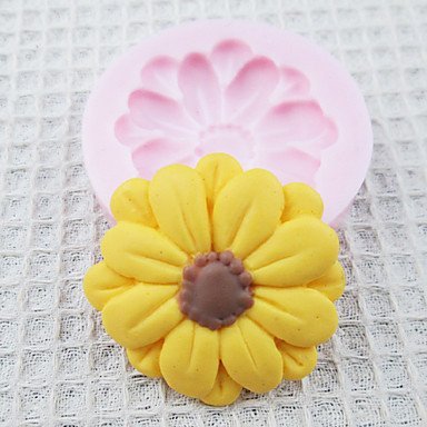 Y&XL&H One Hole Sunflower Silicone Mold Fondant Molds Sugar Craft Tools Chocolate Mould For Cakes