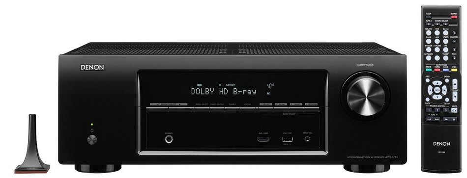 Denon AVR-1713 5.1 Channel 3D Pass Through and Networking Home Theater AV Receiver with AirPlay (Discontinued... N3