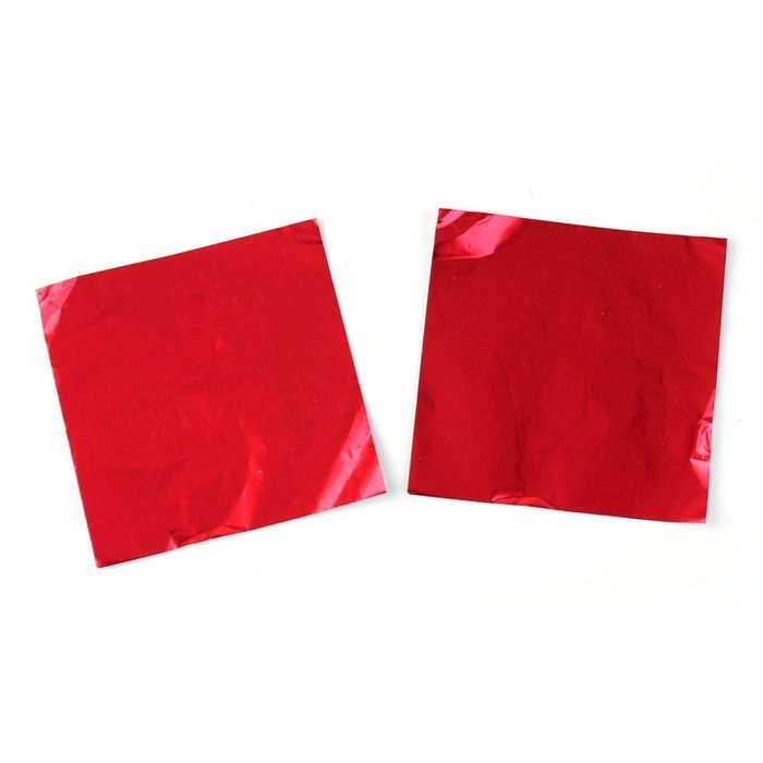 200 Pcs Useful Square Candy Sweets Chocolate Foil Wrappers Confectionary (Pink) N4