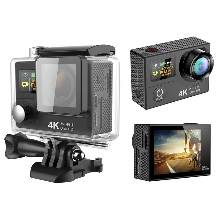 ECVILLA Ultrathin 4K Wifi Waterproof Sports Action Camera16MP HD 4K 2.0 Inch LCD 173 Wde Angle Lens， Floating...