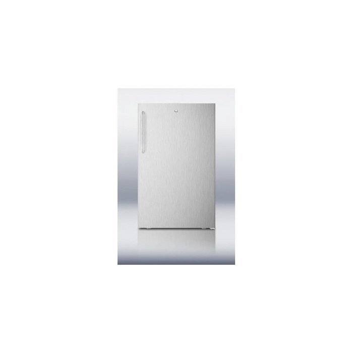 Summit CM411LCSS 20" Medically Approved Compact Refrigerator with 4.1 cu. ft. Capacity Professional Towel Handle...
