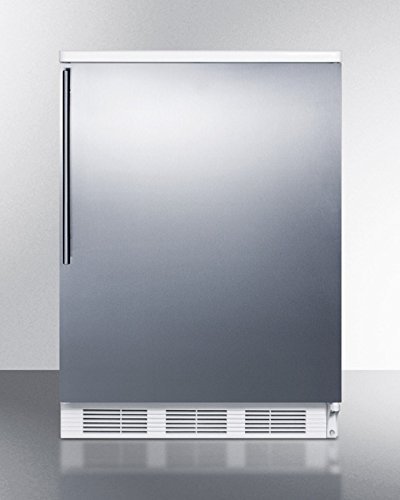 AccuCold FF6BISSHV 24" Built-In Capable Compact All-Refrigerator with 5.5 cu. ft. Capacity Crisper Interior Light...