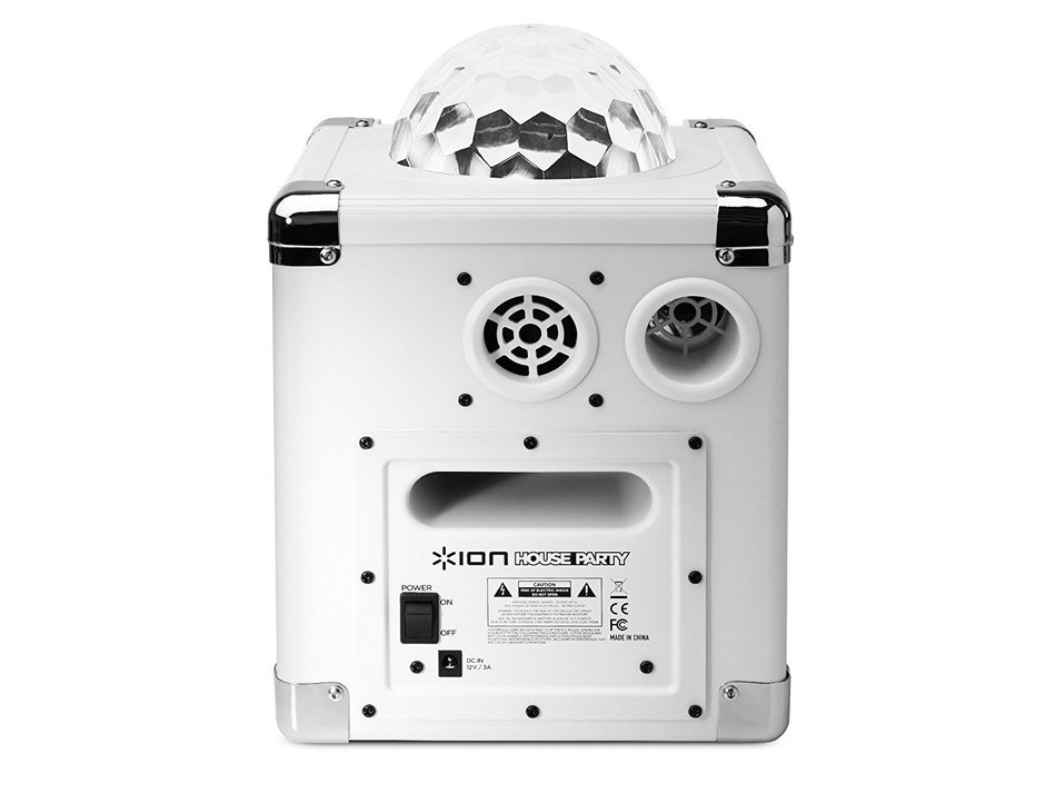 ION House Party Portable Sound System with Built-In Light Show (white)